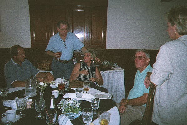 The guys crash the party - Randy, Don, Jan, Dad, Gail